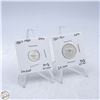Image 1 : 1967 CANADA CENTENNIAL DIME & QUARTER 80% SILVER