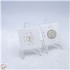 Image 2 : 1967 CANADA CENTENNIAL DIME & QUARTER 80% SILVER