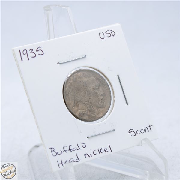 1935 AMERICAN BUFFALO HEAD NICKEL 5 CENT COIN