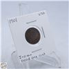 Image 1 : 1901 AMERICAN INDIAN HEAD ONE CENT COIN