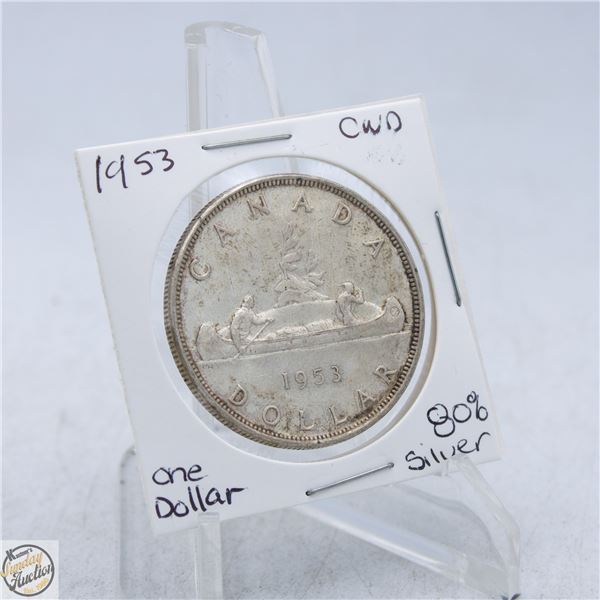 1952 CANADA ONE DOLLAR COIN 80% SILVER
