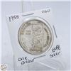 Image 1 : 1958 CANADA ONE DOLLAR COIN 80% SILVER