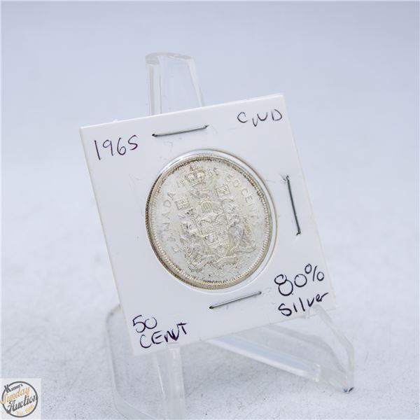 1965 CANADA 50 CENT COIN 80% SILVER