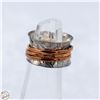 Image 1 : STERLING SILVER & COPPER LEAF FILLIGREE RING
