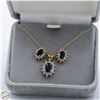 Image 1 : SAPPHIRE EARRING & NECKLACE SET