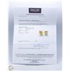 Image 2 : 14K YELLOW GOLD ROUND BRILLIANT DIAMOND EARRINGS