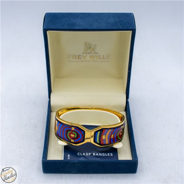 FREY WILLIE ENAMEL CLASP BANGLE SPIRIT OF LIFE SER