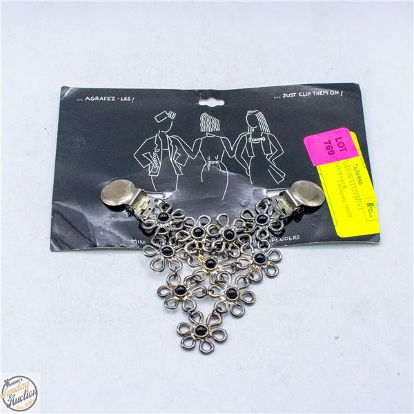 WOMANS FASHION STATEMENT MINI SUSPENDERS FOR