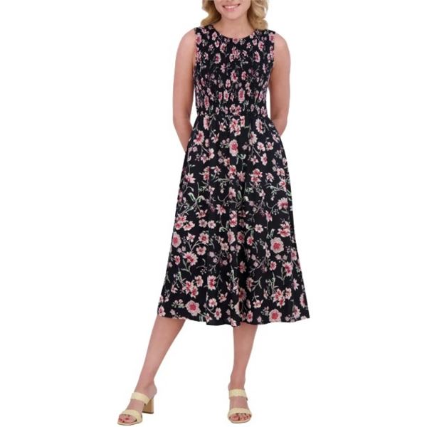 NEW NAUTICA WOMENS LARGE SUMMER DRESS - SMOCKED