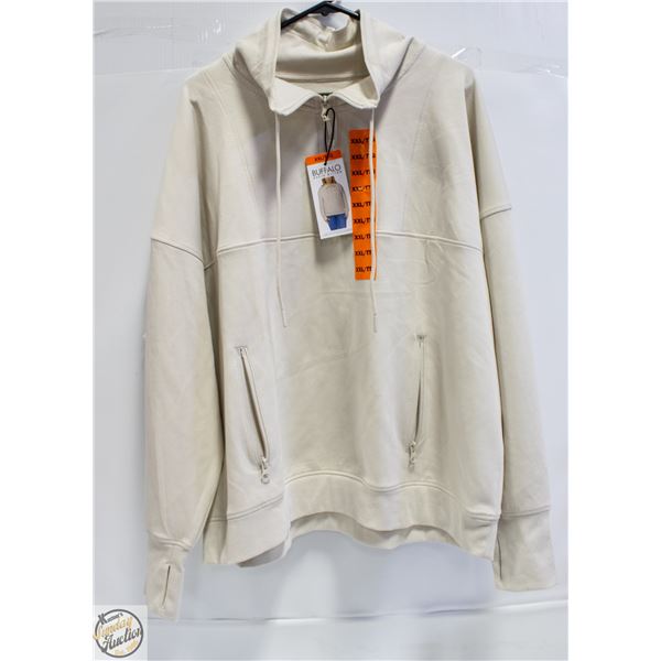 NEW BUFFALO WOMENS XXL 1/4 ZIP PULLOVER