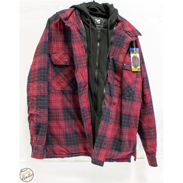 NEW B.C. CLOTHING CO. MENS LARGE PLAID JACKET
