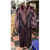 Image 1 : VINTAGE RED FOX FUR DYED BURGANDY PARIS FURS IN