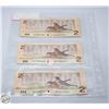 Image 2 : 3X BANK NOTES 2 DOLLAR AND 1 DOLLAR BILLS