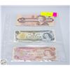 Image 1 : 3X BANK NOTES 2 DOLLAR AND 1 DOLLAR BILLS