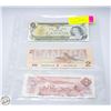 Image 1 : 3X BANK NOTES 2 DOLLAR AND 1 DOLLAR BILLS
