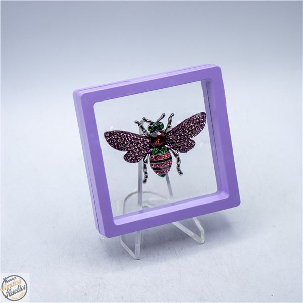 NEW BEE BROOCH MULTI COLOR RHINESTONE