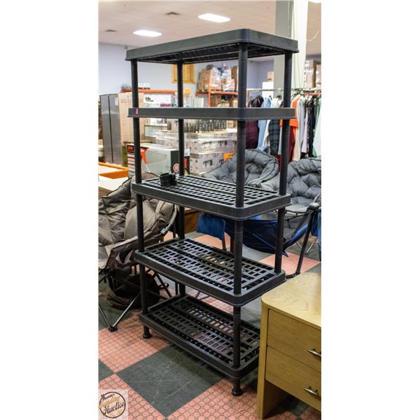NEW ASSEMBLED PLASTIC 5-TEIR SHELF