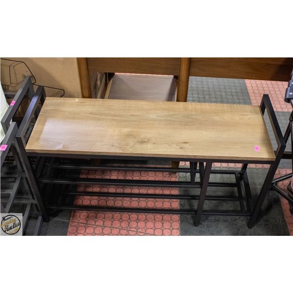 2 TONE HALL BENCH SHOE STORAGE