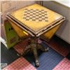 Image 1 : ESTATE OLD WOODEN GAME BOARD TOPPED TABLE FOLDING-