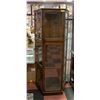 Image 1 : ANTIQUE HALF HEXAGONAL DISPLAY CABINET WITH BRASS