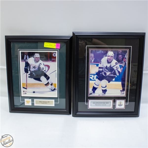 2 FRAMED HOCKEY PICTURES OF MIKE