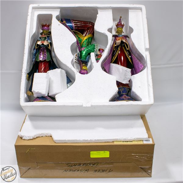 BOMBAY SET OF 3 ROYAL PLUM 3 WISEMEN IN BOMBAY