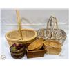 Image 1 : DECORATIVE BASKETS- ASSORTED LOT