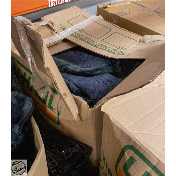 LARGE BOX OF SEAT COVERS - HAS MUSTY ODER