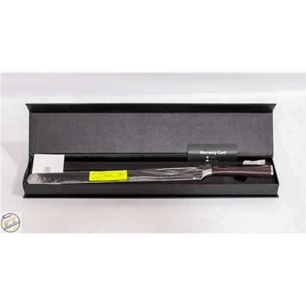 NEW IN BOX EXTRA LONG CARVING KNIFE PAUDIN