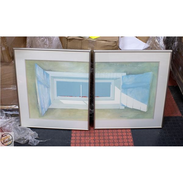 2 SIDE BY SIDE FRAMED PICTURES