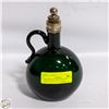 Image 1 : VINTAGE VICTORIAN BRISTOL GREEN GLASS DECANTER W/
