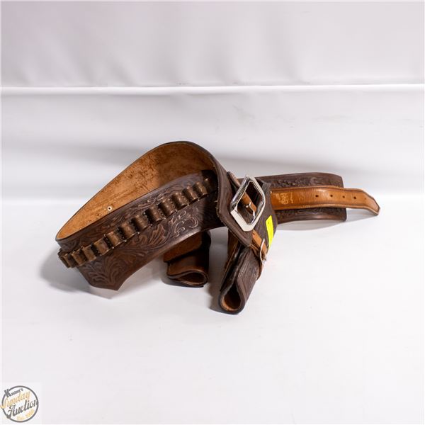 GENUINE LEATHER HOLSTER DOUBLE GUN