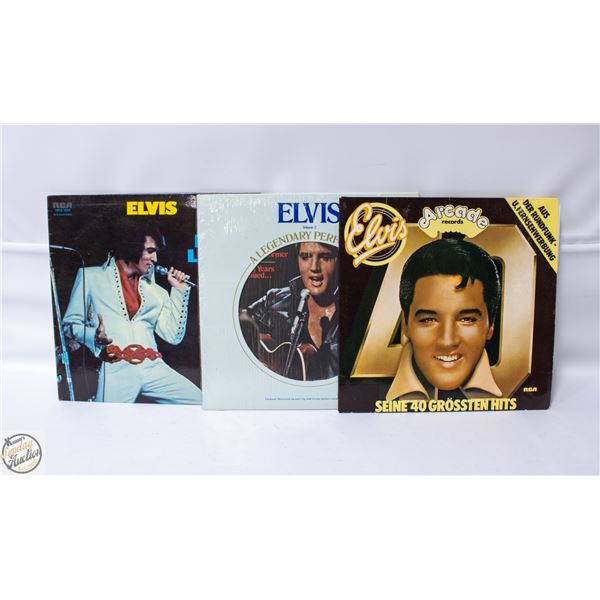 3 COLLECTIBLE ELVIS LP ALBUMS