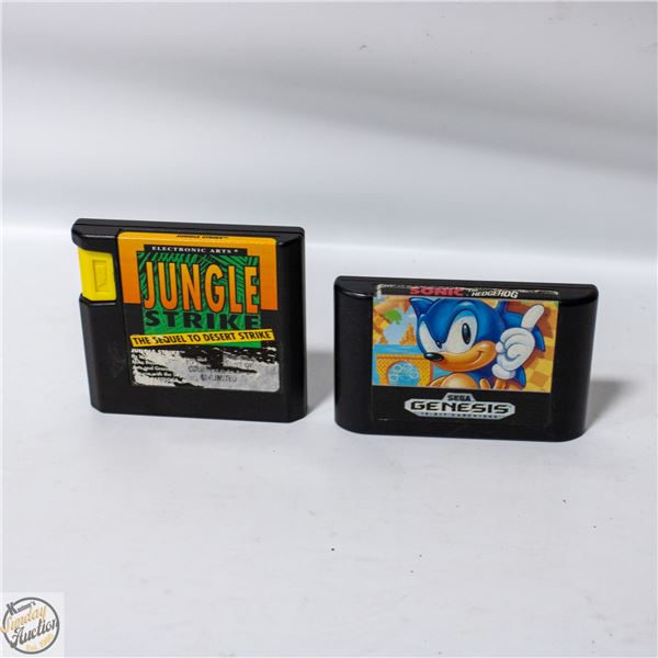 2 SEGA GENESIS GAMES (JUNGLE STRIKE AND