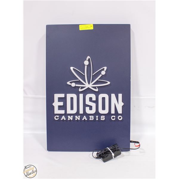 EDISON CANNABIS LIGHT UP DISPLAY 16" X 24"