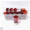 Image 1 : VINTAGE LOT LUMINARC RUBY RED STEMMED