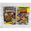 Image 1 : CAPT MARVEL #45 & 55 COLLECTOR COMICS