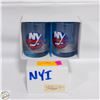 Image 1 : NY ISLANDERS GLASS GIFT SET OF 2 CUPS