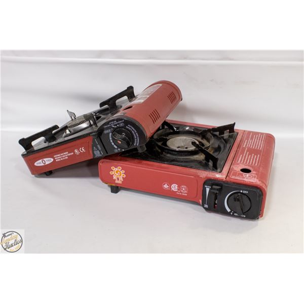 2 PORTABLE CAMPING STOVES - BUTANE