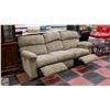 Image 1 : RECLINING FABRIC SOFA IN A NEUTRAL COLOUR