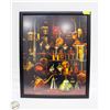 Image 1 : 26" X 32" FRAMED OIL CAN COLLECTION WALL ART