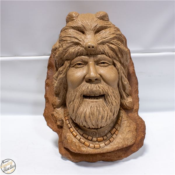 LARGE "STONE HEAD" RED CLAY