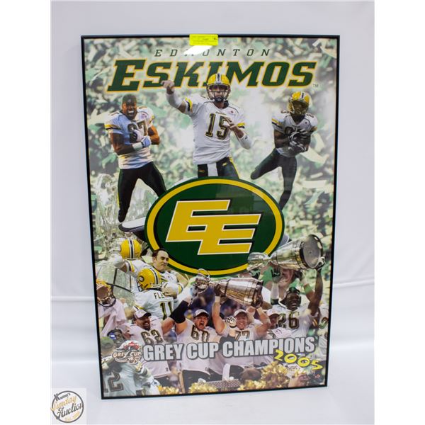 ESKS 2005 GREY CUP CHAMPIONS RICKY RAY QB 36"X24"