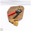 Image 1 : PUNCH PLIERS AND LARGE SEGMENT OF LEATHER