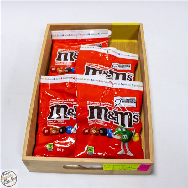 4PKS M& M'S PEANUT BUTTER CANDIES 100G BB. 9/26.