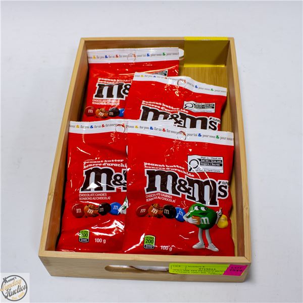 4PKS M& M'S PEANUT BUTTER CANDIES 100G BB. 9/26.
