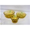 Image 1 : VINTAGE ANCHOR HOCKING FAIRFIELD AMBER GLASS BOWL+