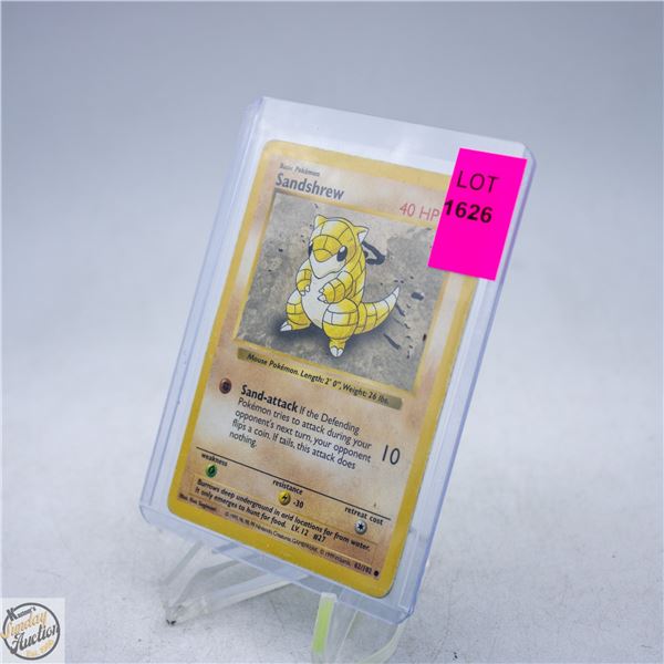 1999 SANDSHREW POKEMON CARD