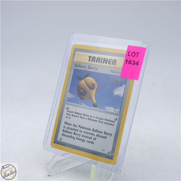 1999 BALLOON BERRY POKEMON TRAINER CARD