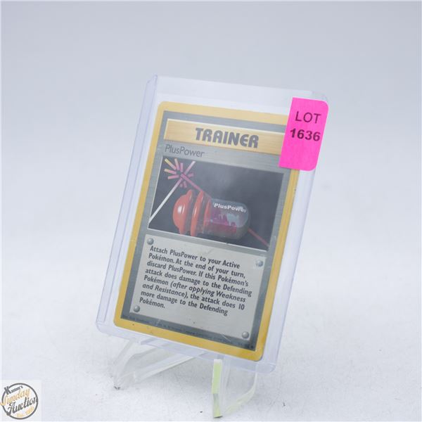 1999 PLUS POWER POKEMON TRAINER CARD